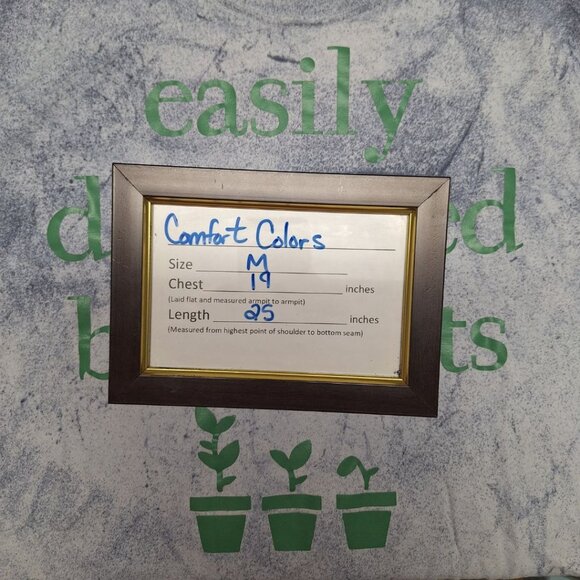 Comfort Colors Distracted By Plants Mom Womens Medium Custom Dye Tee Shirt Gift - Picture 6 of 7